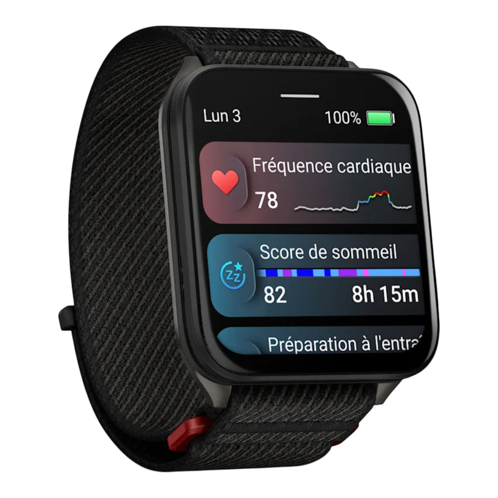 VOGTIME-MONTRES-CONNECTÉE-Venu® X1  Noir avec fond de boîtier en titane Gray et bracelet en nylon ComfortFit noir - 010-02980-02