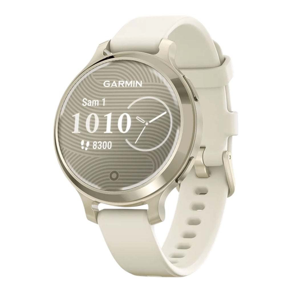 VOGTIME-MONTRES-GARMIN-Lily® 2 Active  Lunar Gold avec bracelet en silicone blanc - 010-02891-00