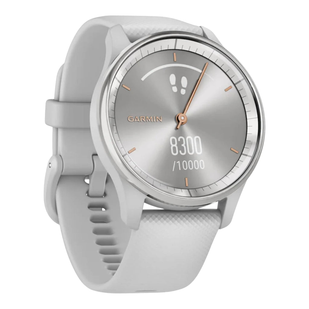 VOGTIME-MONTRES-GARMIN - vívomove® Trend -   Silver avec bracelet silicone gris clair - 010-02665-03