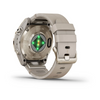fēnix® 7S Pro Sapphire Solar Edition Or doux avec bracelet en cuir écru - 010-02776-30