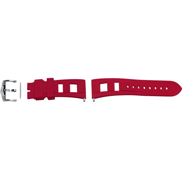 Montres Bracelet caoutchouc (EPDM) rouge finition acier - 