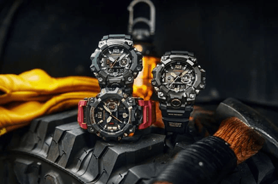 Profitez d'aventures intrépides et d'une tenue confortable avec cette montre phare Master of G Mudmaster robuste et résistante