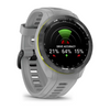 GARMIN - Approach S70 - 42 mm - Lunette en céramique noire avec bracelet en silicone gris - 010-02746-11