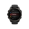 fēnix® 8 – 43 mm, AMOLED  Sapphire, Titane Carbon Gray DLC avec bracelet en silicone noir/gris galet - 010-02903-21