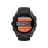 fēnix® 8 – 51 mm, AMOLED Sapphire, Titane Carbon Gray DLC avec bracelet en silicone noir/gris galet - 010-02905-21