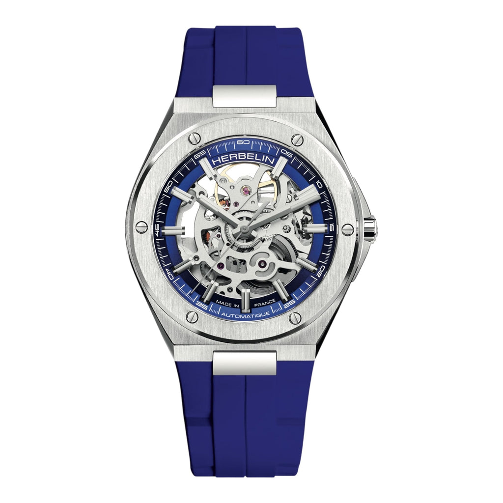 Cap Camarat Automatique - 40.5mm- Squelette Bleu - 1645SQ115CBC