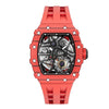 Elemental Series-Carbon Fiber Automatic Watch - TB8209CF-07-Bull Red Carbon Fiber