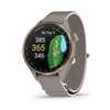 GARMIN - Approach® S72 - 43 mm - Lunette titane Soft Gold/rose pâle, bracelet tissu ComfortFit lin/rose pâle - 010-04147-04