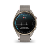 GARMIN - Approach® S72 - 43 mm - Lunette titane Soft Gold/rose pâle, bracelet tissu ComfortFit lin/rose pâle - 010-04147-04