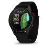 GARMIN - Approach® S72 - 47 mm - Lunette titane Carbon Gray DLC/rouge, bracelet tissu ComfortFit noir - 010-04148-02