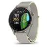 GARMIN - Approach® S72 - 47 mm - Lunette titane Silver/citron, bracelet tissu ComfortFit gris cendré/citron - 010-04148-04