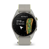 GARMIN - Approach® S72 - 47 mm - Lunette titane Silver/citron, bracelet tissu ComfortFit gris cendré/citron - 010-04148-04