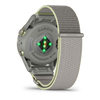 GARMIN - Approach® S72 - 47 mm - Lunette titane Silver/citron, bracelet tissu ComfortFit gris cendré/citron - 010-04148-04