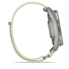 GARMIN - Approach® S72 - 47 mm - Lunette titane Silver/citron, bracelet tissu ComfortFit gris cendré/citron - 010-04148-04