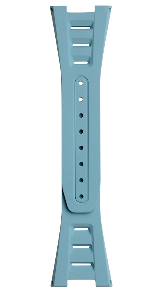 BRACELET URBAN en caoutchouc ajouré bleu glacier pour la BR-X5- B-P-047