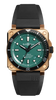 BR 03-92 diver black & green bronze - BR0392-D-LT-BR/SRB