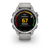 Descent™ Mk3 - 43mm  Acier inoxydable avec bracelet en silicone gris cendré - 010-02753-04