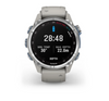 Descent™ Mk3 - 43mm  Acier inoxydable avec bracelet en silicone gris cendré - 010-02753-04