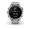 Descent™ Mk3 - 43mm  Acier inoxydable avec bracelet en silicone gris cendré - 010-02753-04