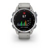 Descent™ Mk3 - 43mm  Acier inoxydable avec bracelet en silicone gris cendré - 010-02753-04