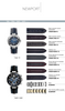 Recharge Bracelet cuir, nylon et Acier pour montre *Newport* série 1666/... 18466/... 36655/... 36695/...