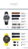 Leather and rubber bracelets for * Newport * Series 268 / ...