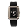 Ecce Figura Onyx - pvd or rose cuir noir