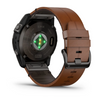 epix™ Pro (Gen 2) Sapphire Edition - Titane avec revêtement en Carbon Gray DLC et bracelet en cuir marron - 010-02804-30