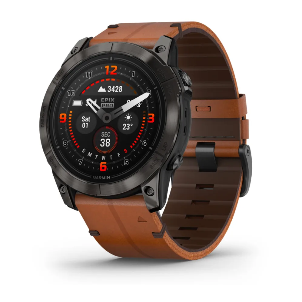 Garmin - Fēnix 6x - Sapphire Carbon Gray DLC with Black Bracelet - 010-02157-11