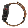 fēnix® 8 Pro – 51 mm, AMOLED  Sapphire, Titane Carbon Gray DLC avec bracelet en cuir marron - 010-03199-40