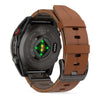 fēnix® 8 Pro – 51 mm, AMOLED  Sapphire, Titane Carbon Gray DLC avec bracelet en cuir marron - 010-03199-40