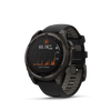 fēnix® 8 – 47 mm, AMOLED  Sapphire, Titane Carbon Gray DLC avec bracelet en silicone noir/gris galet - 010-02904-21