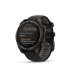 fēnix® 8 – 47 mm, AMOLED  Sapphire, Titane Carbon Gray DLC avec bracelet en silicone noir/gris galet - 010-02904-21