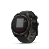 fēnix® 8 – 47 mm, AMOLED  Sapphire, Titane Carbon Gray DLC avec bracelet en silicone noir/gris galet - 010-02904-21