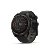 fēnix® 8 – 47 mm, AMOLED  Sapphire, Titane Carbon Gray DLC avec bracelet en silicone noir/gris galet - 010-02904-21