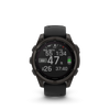 fēnix® 8 – 47 mm, AMOLED  Sapphire, Titane Carbon Gray DLC avec bracelet en silicone noir/gris galet - 010-02904-21