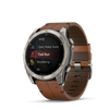 fēnix® 8 – 51 mm, AMOLED  Sapphire, Titanium avec bracelet en cuir marron - 010-02905-40