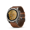 fēnix® 8 – 51 mm, AMOLED  Sapphire, Titanium avec bracelet en cuir marron - 010-02905-40