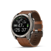 fēnix® 8 – 51 mm, AMOLED  Sapphire, Titanium avec bracelet en cuir marron - 010-02905-40