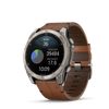 fēnix® 8 – 51 mm, AMOLED  Sapphire, Titanium avec bracelet en cuir marron - 010-02905-40