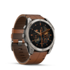 fēnix® 8 – 51 mm, AMOLED  Sapphire, Titanium avec bracelet en cuir marron - 010-02905-40