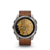 fēnix® 8 – 51 mm, AMOLED  Sapphire, Titanium avec bracelet en cuir marron - 010-02905-40