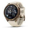 fēnix® 9 Pro – inReach®, 43mm  Titane gold avec bracelet en silicone beige crème/gris cendré - 010-04335-21