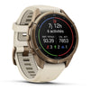 fēnix® 9 Pro – inReach®, 43mm  Titane gold avec bracelet en silicone beige crème/gris cendré - 010-04335-21