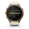 fēnix® 9 Pro – inReach®, 43mm  Titane gold avec bracelet en silicone beige crème/gris cendré - 010-04335-21