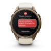 fēnix® 9 Pro – inReach®, 43mm  Titane gold avec bracelet en silicone beige crème/gris cendré - 010-04335-21