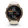 fēnix® 9 Pro – inReach®, 43mm  Titane gold avec bracelet en silicone beige crème/gris cendré - 010-04335-21