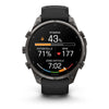 fēnix® 9 Pro – inReach®, 47mm  Titane avec revêtement Carbon Gray DLC et bracelet en silicone noir/gris galet - 010-04336-11
