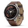 fēnix® 9 Pro – inReach®, 47mm  Titanium avec bracelet en cuir noisette - 010-04336-41