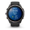 fēnix® 9 Pro – 51mm  Titane avec revêtement Carbon Gray DLC et bracelet en silicone noir/gris galet -010-04337-16